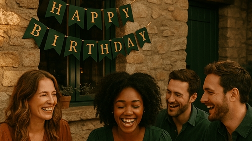 Personnes célébrant un anniversaire